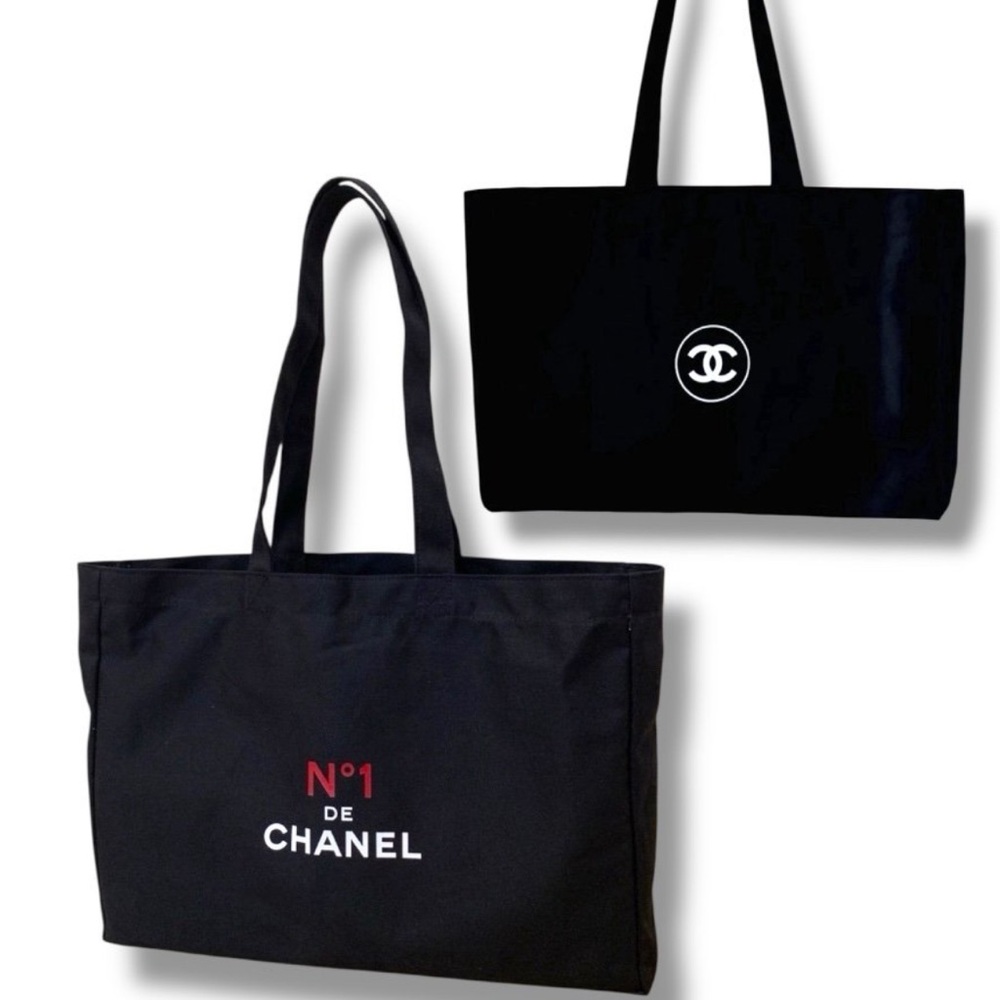 Chanel BeautΓ© CC Logo No. 1 Black Tote Bag NWT VIP Large Travel Bag Shoulder Bag